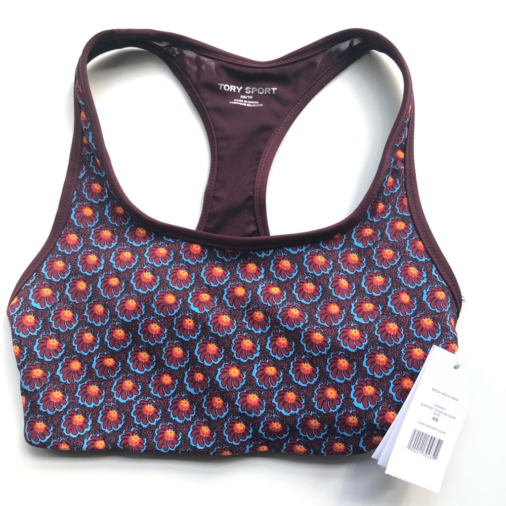 Tory Burch Sport Bra in Geometric Print – Size XS, NWT